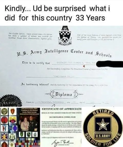 Richard Cooks recognition and service document